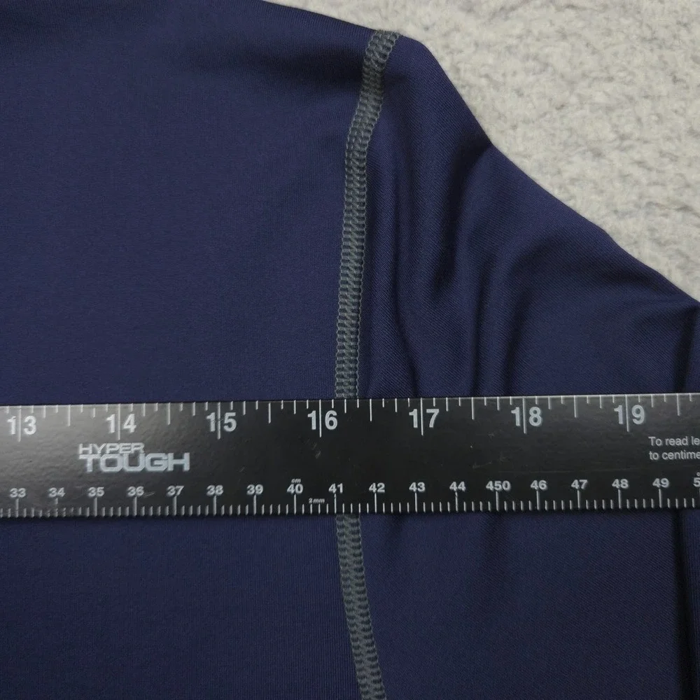 Under Armour ColdGear Fitted Mock Neck Base Layer Shirt Mens Large Navy